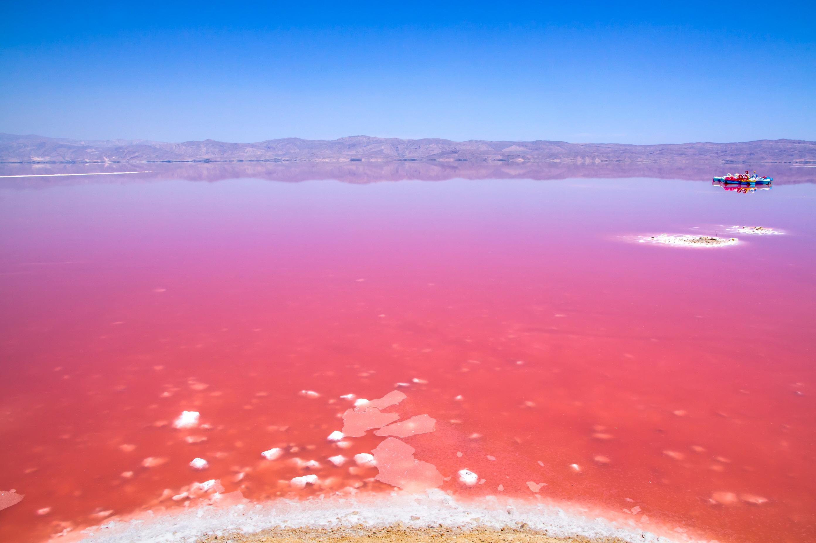 마할루 핑크호수  Pink Maharlu Lake