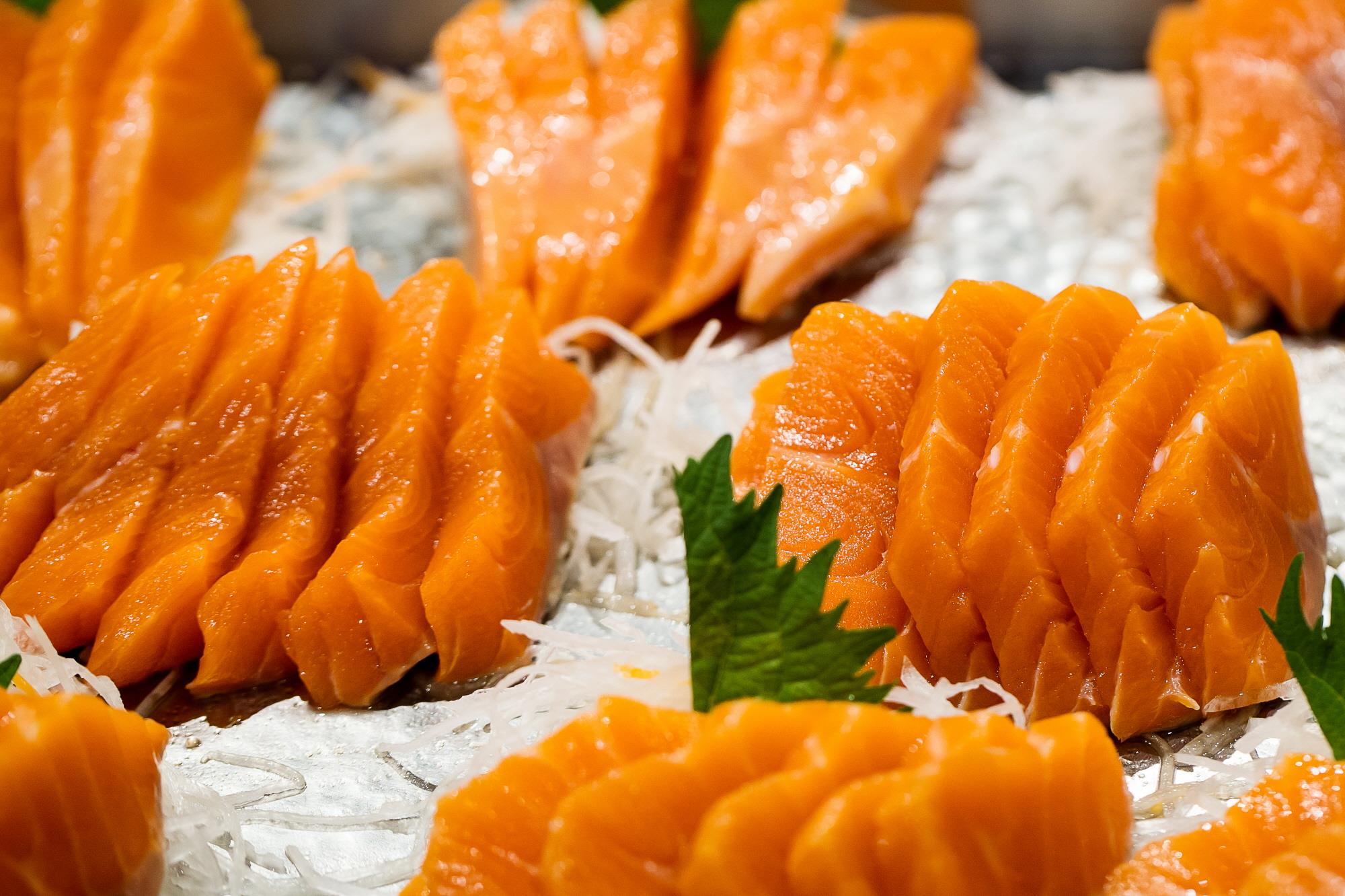 연어회  Salmon sashimi