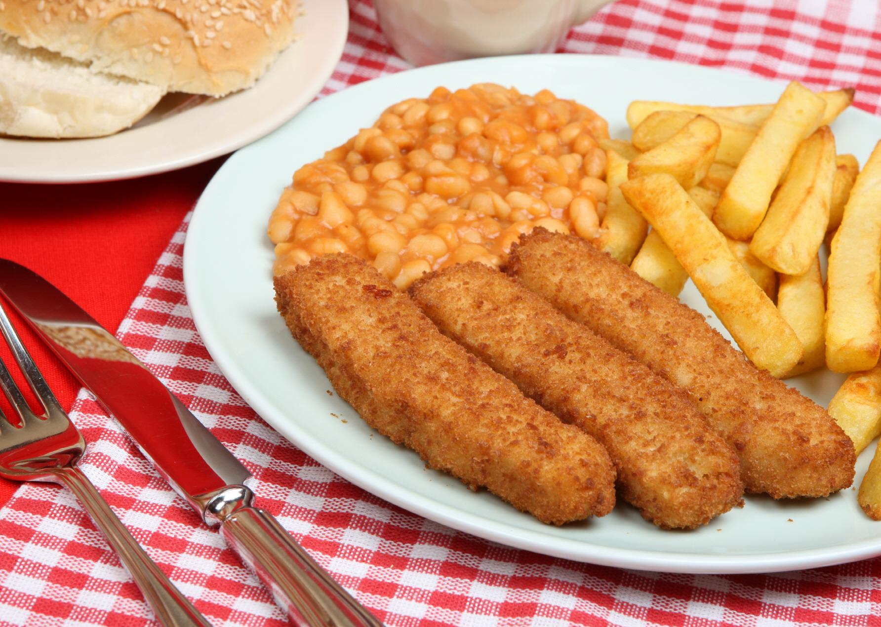 피쉬핑거 칩스앤빈  Fish fingers+chips and beans