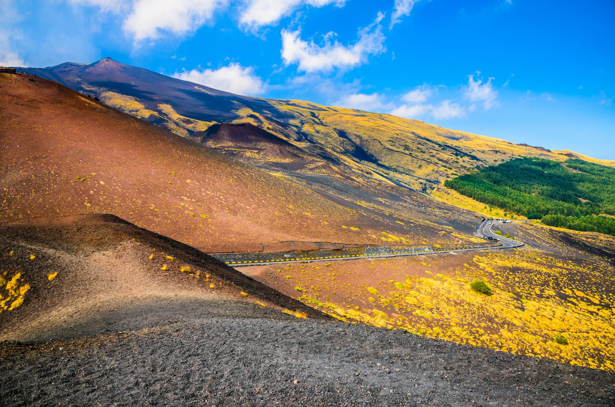 에트나 화산  Mountain Etna volcano